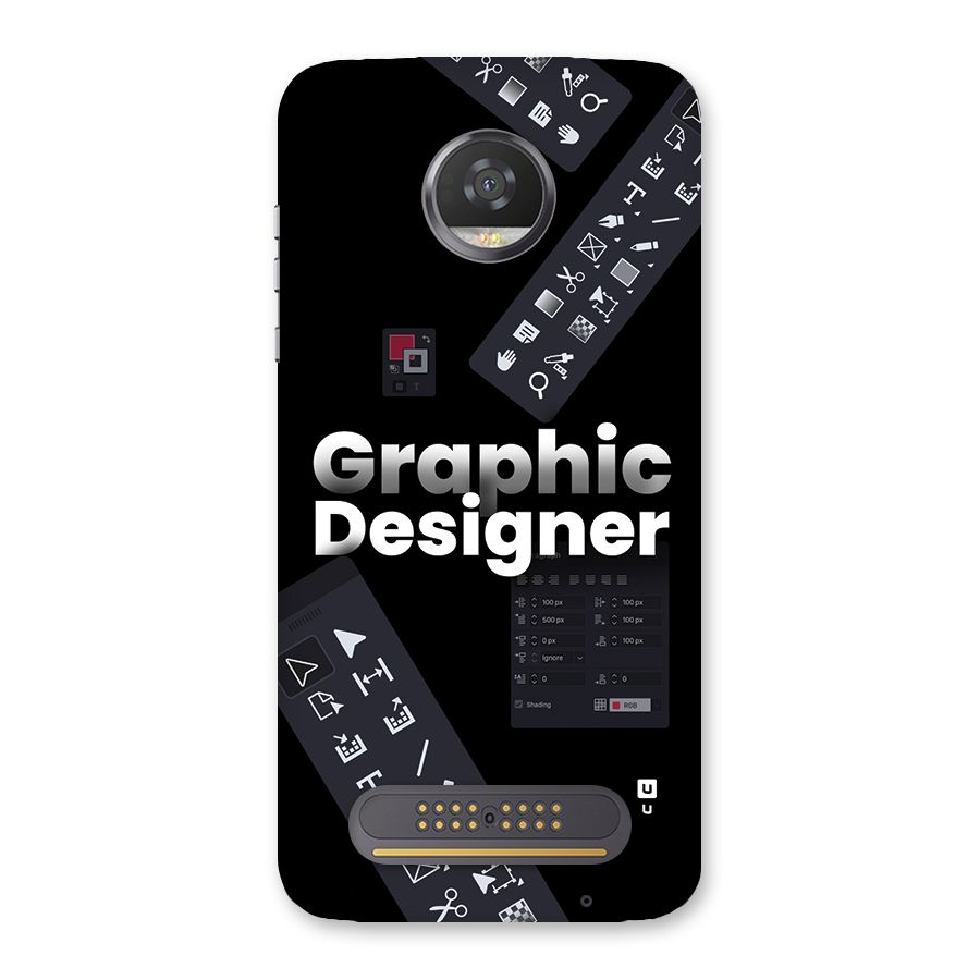 Graphic Designer Tools Back Case for Moto Z2 Play