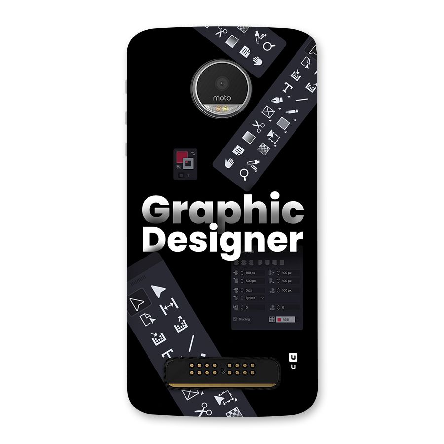 Graphic Designer Tools Back Case for Moto Z Play