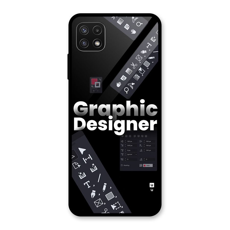 Graphic Designer Tools Glass Back Case for Galaxy A22 5G