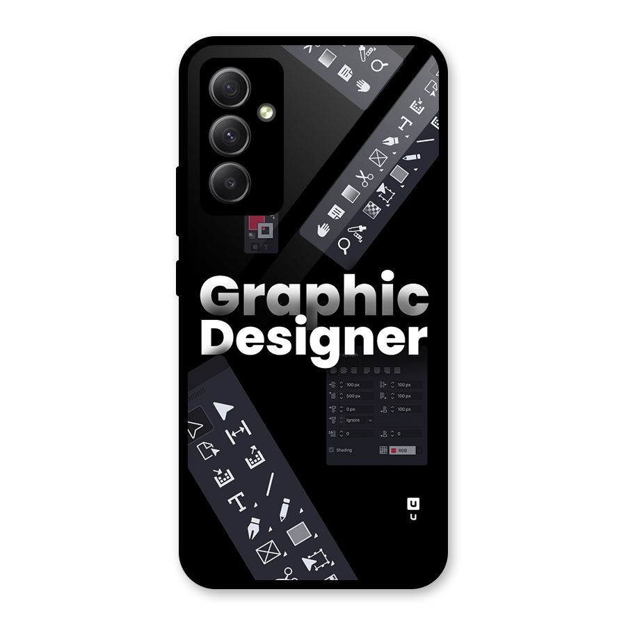 Graphic Designer Tools Glass Back Case for Galaxy A34
