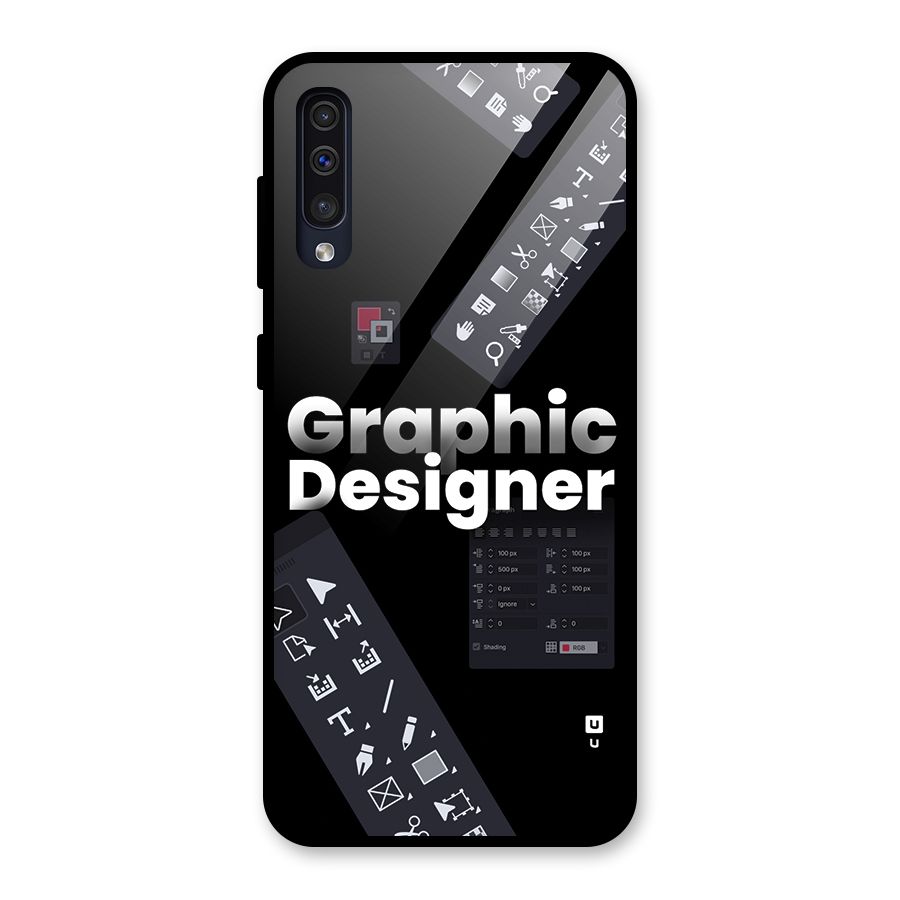 Graphic Designer Tools Glass Back Case for Galaxy A50s