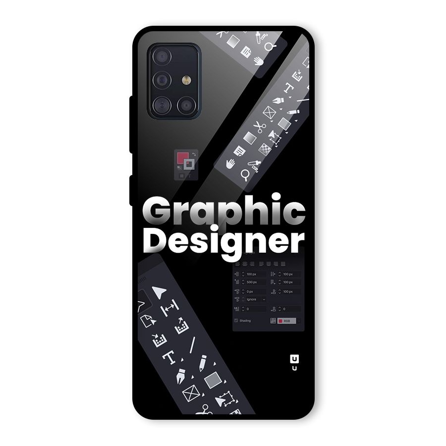 Graphic Designer Tools Glass Back Case for Galaxy A51