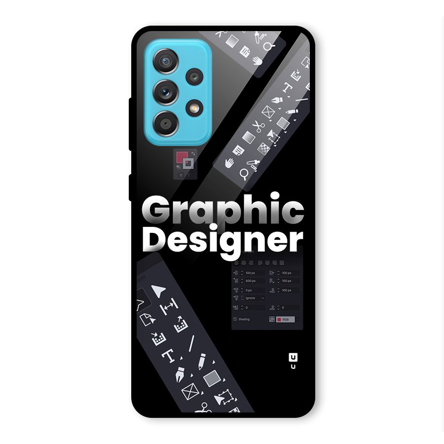 Graphic Designer Tools Glass Back Case for Galaxy A52s 5G