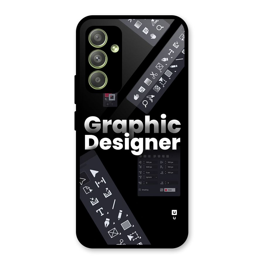 Graphic Designer Tools Glass Back Case for Galaxy A54