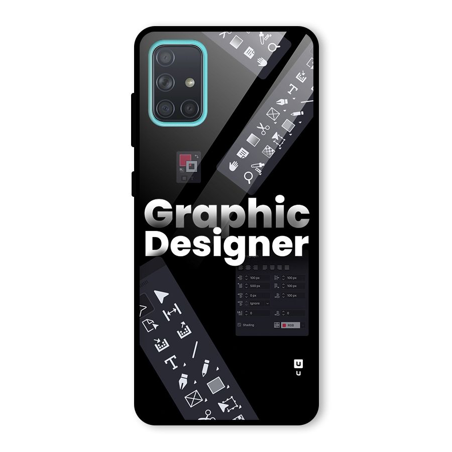 Graphic Designer Tools Glass Back Case for Galaxy A71