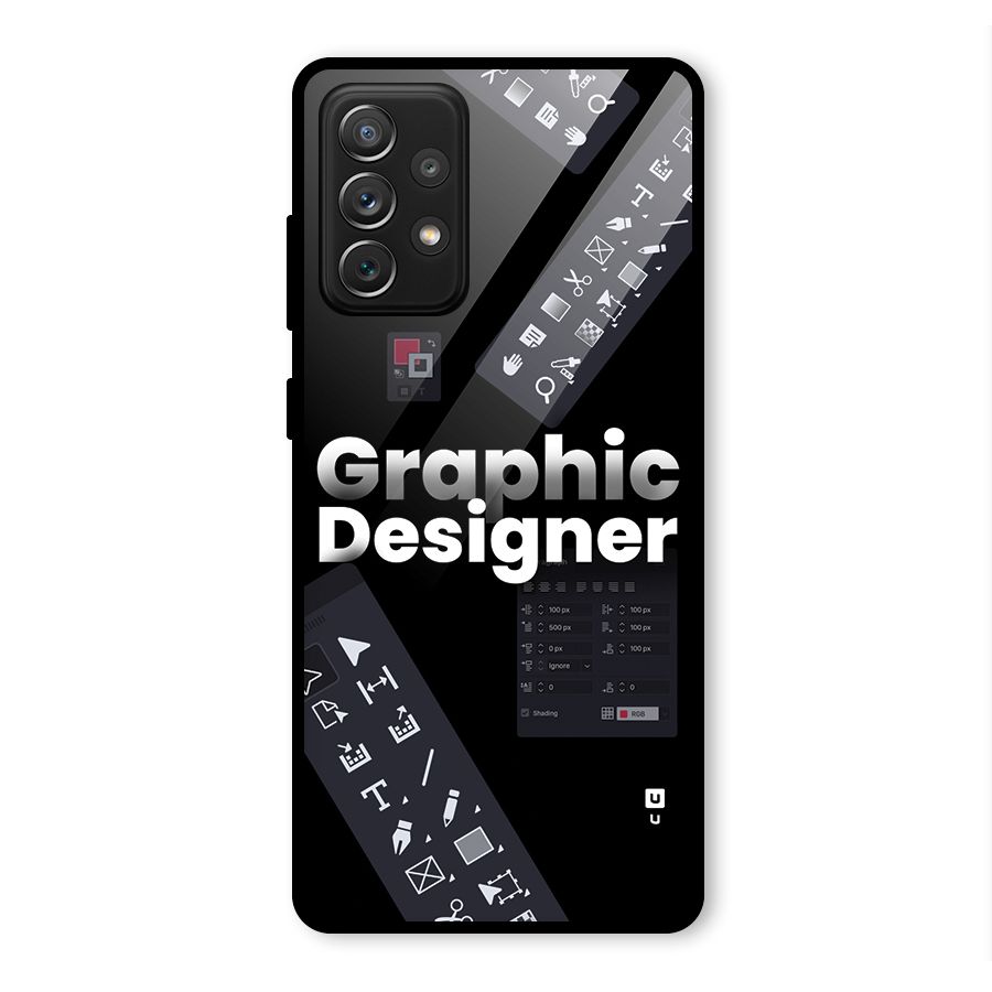 Graphic Designer Tools Glass Back Case for Galaxy A72