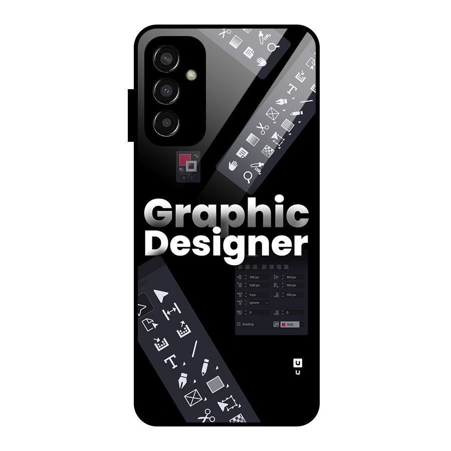 Graphic Designer Tools Glass Back Case for Galaxy F13