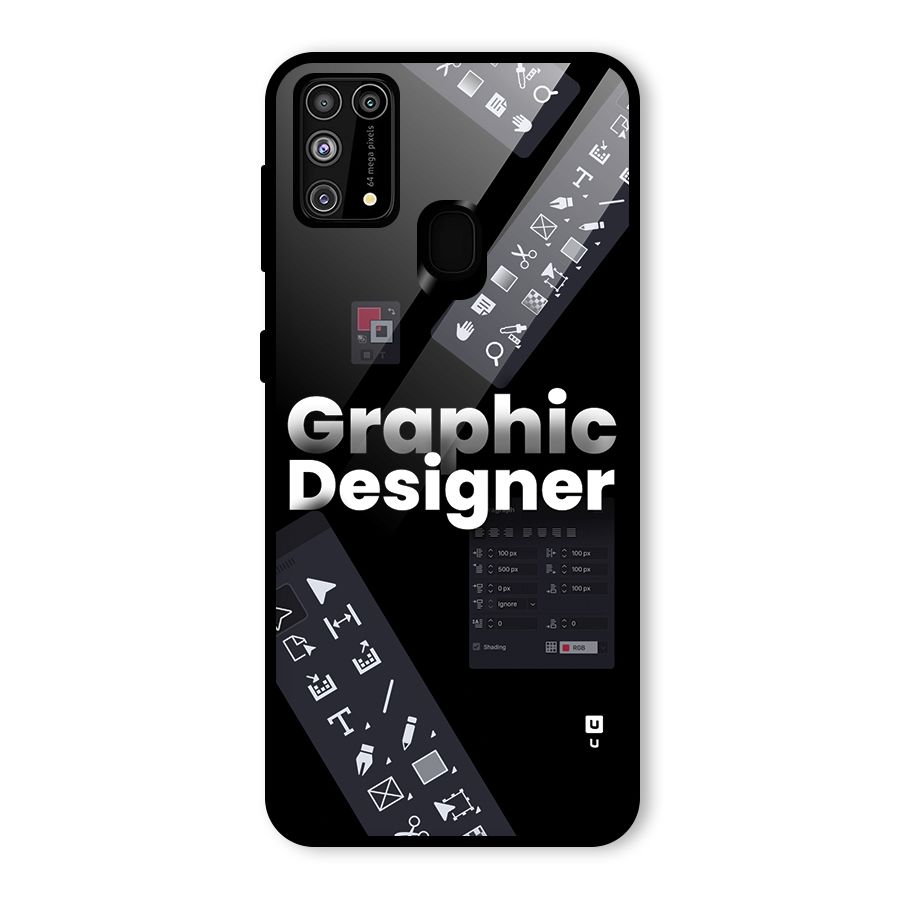 Graphic Designer Tools Glass Back Case for Galaxy F41