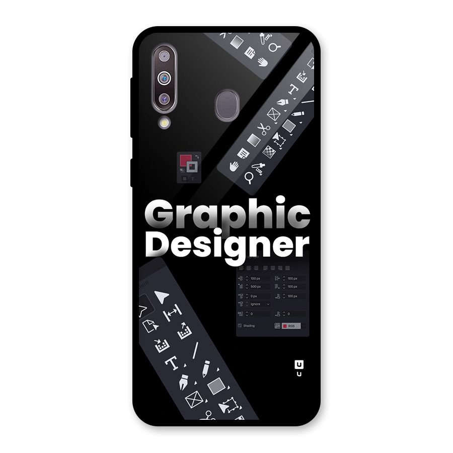 Graphic Designer Tools Glass Back Case for Galaxy M30
