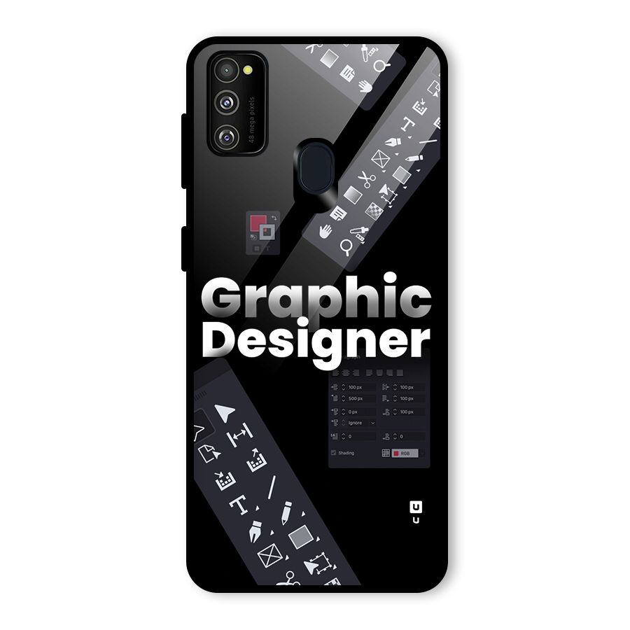 Graphic Designer Tools Glass Back Case for Galaxy M30s