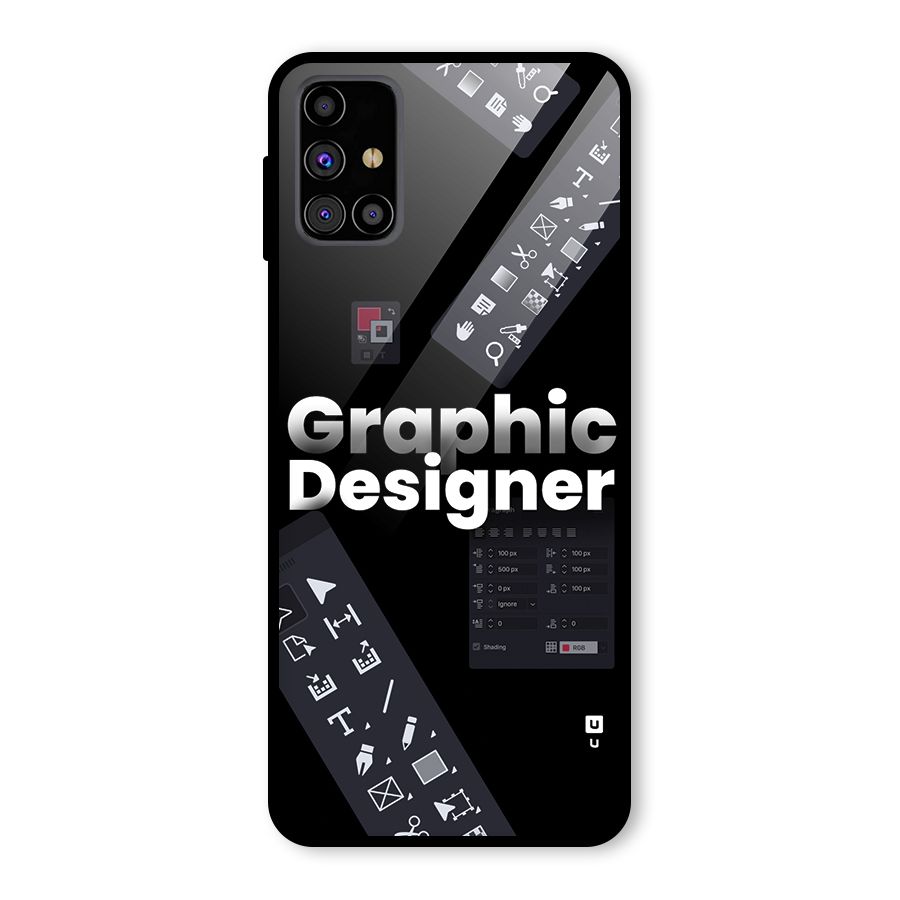 Graphic Designer Tools Glass Back Case for Galaxy M31s