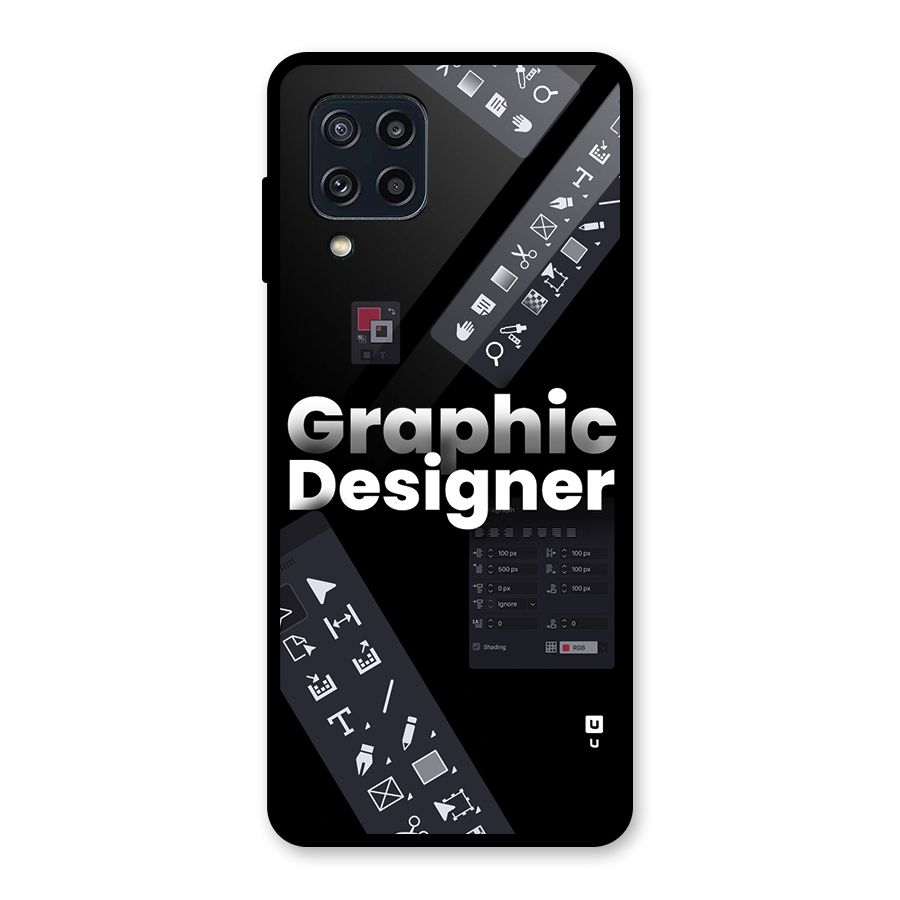 Graphic Designer Tools Glass Back Case for Galaxy M32