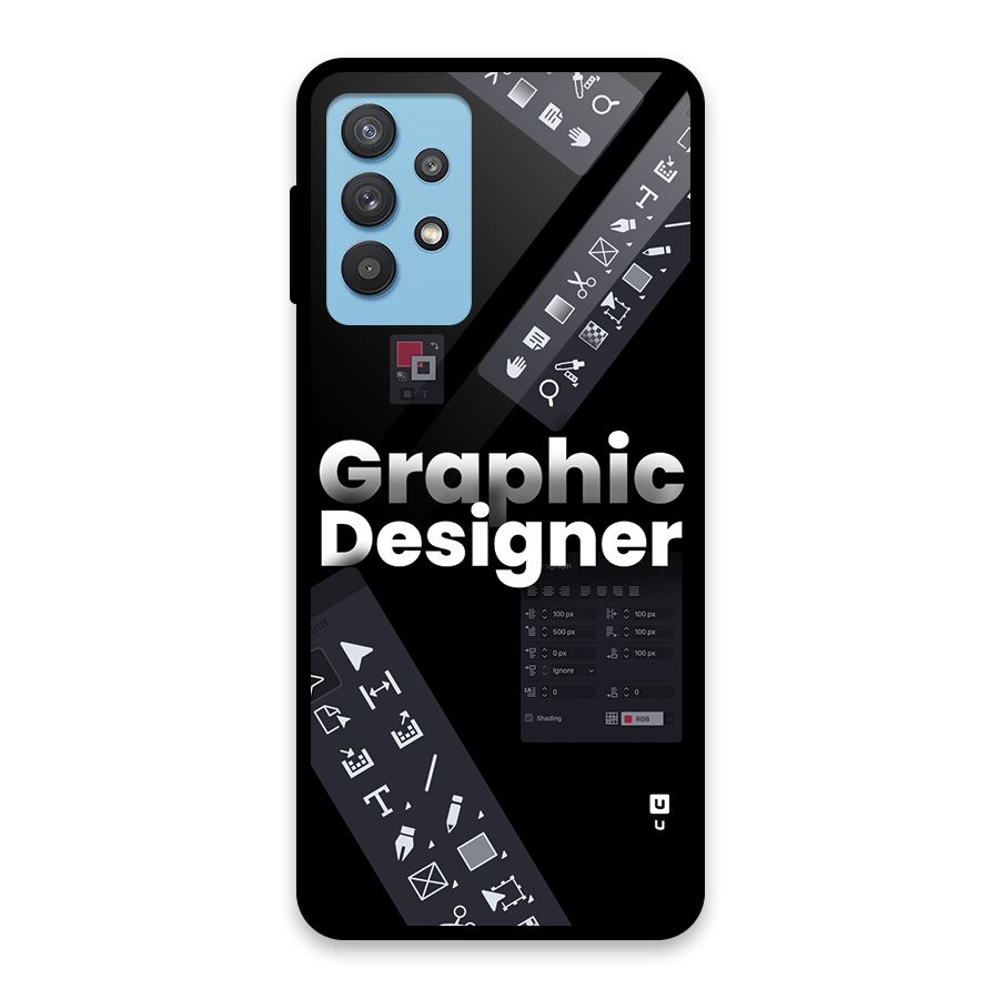 Graphic Designer Tools Glass Back Case for Galaxy M32 5G