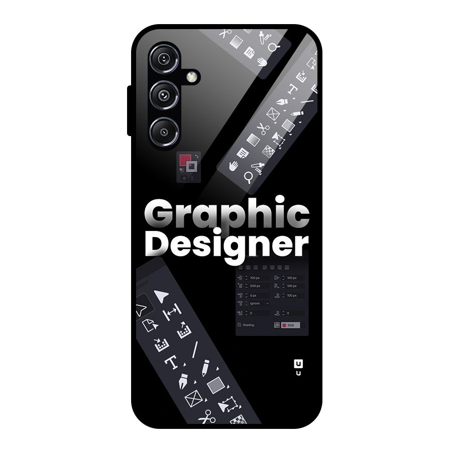 Graphic Designer Tools Glass Back Case for Galaxy M34 5G