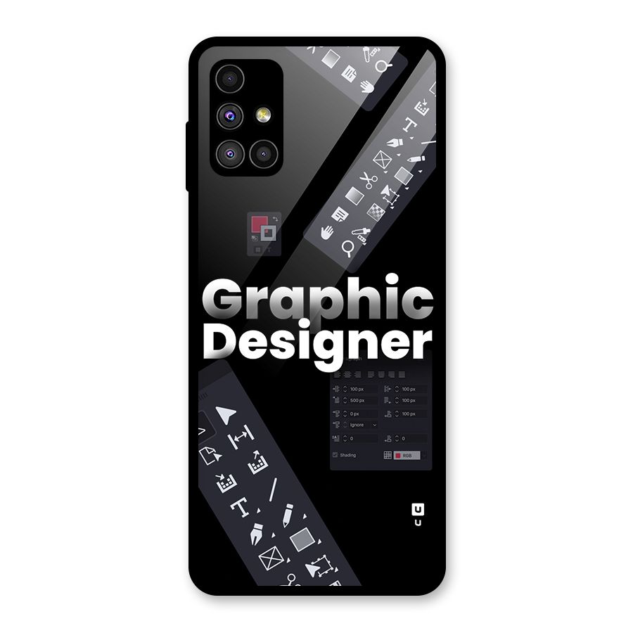 Graphic Designer Tools Glass Back Case for Galaxy M51