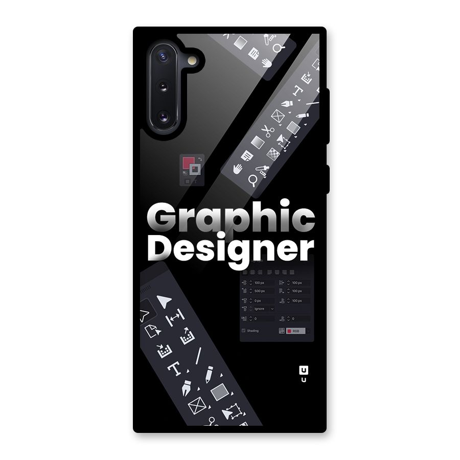 Graphic Designer Tools Glass Back Case for Galaxy Note 10