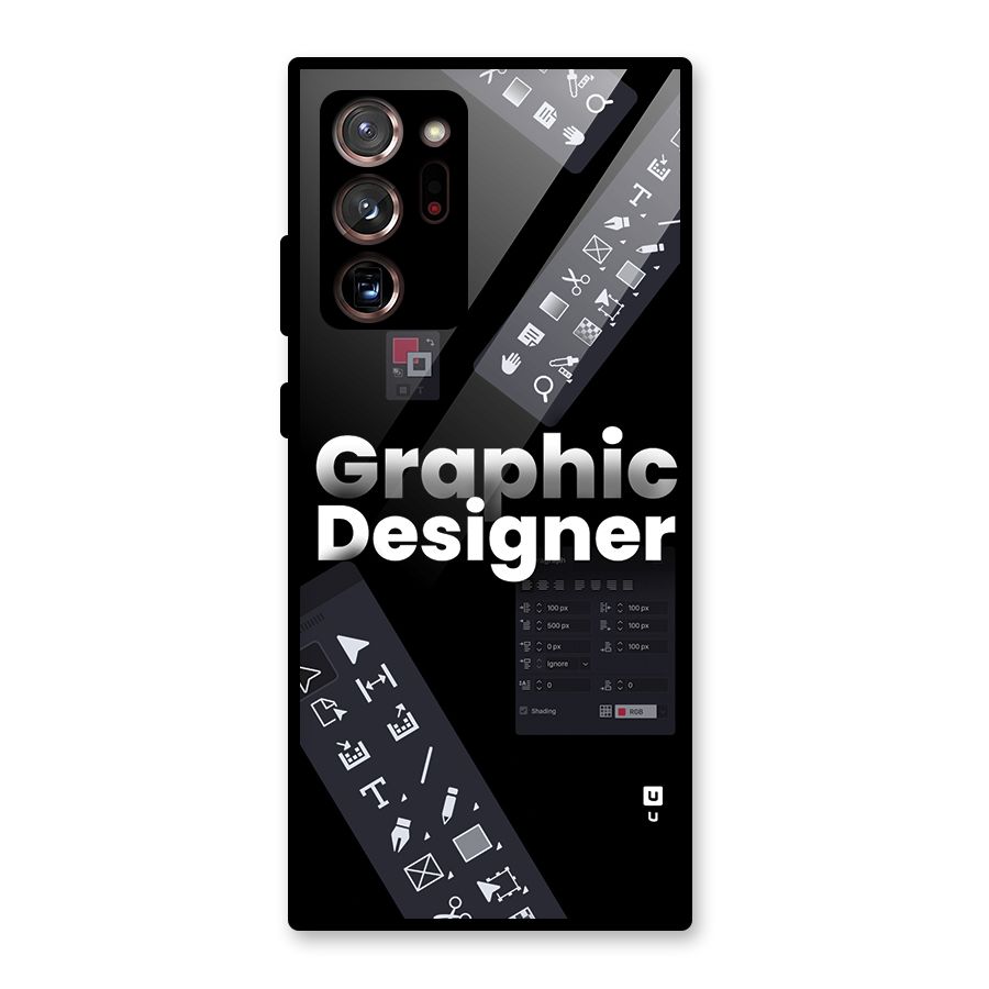 Graphic Designer Tools Glass Back Case for Galaxy Note 20 Ultra
