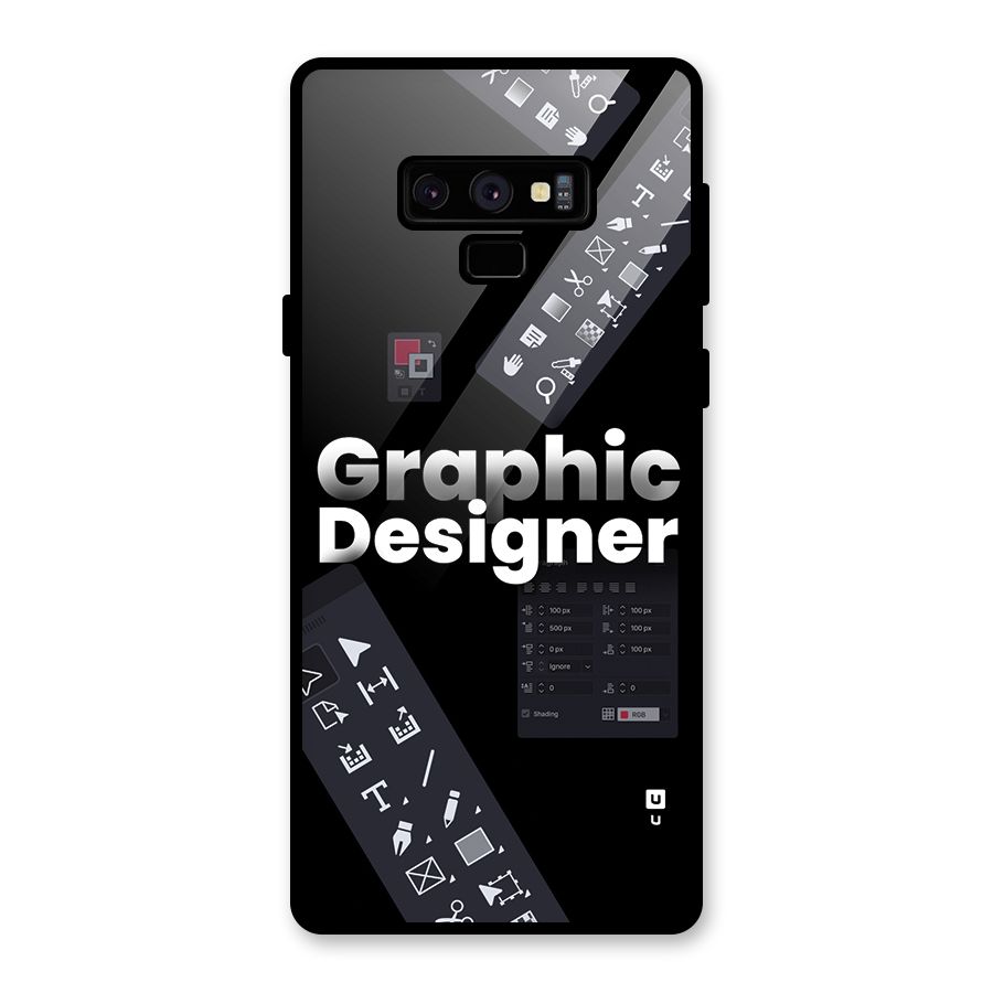 Graphic Designer Tools Glass Back Case for Galaxy Note 9