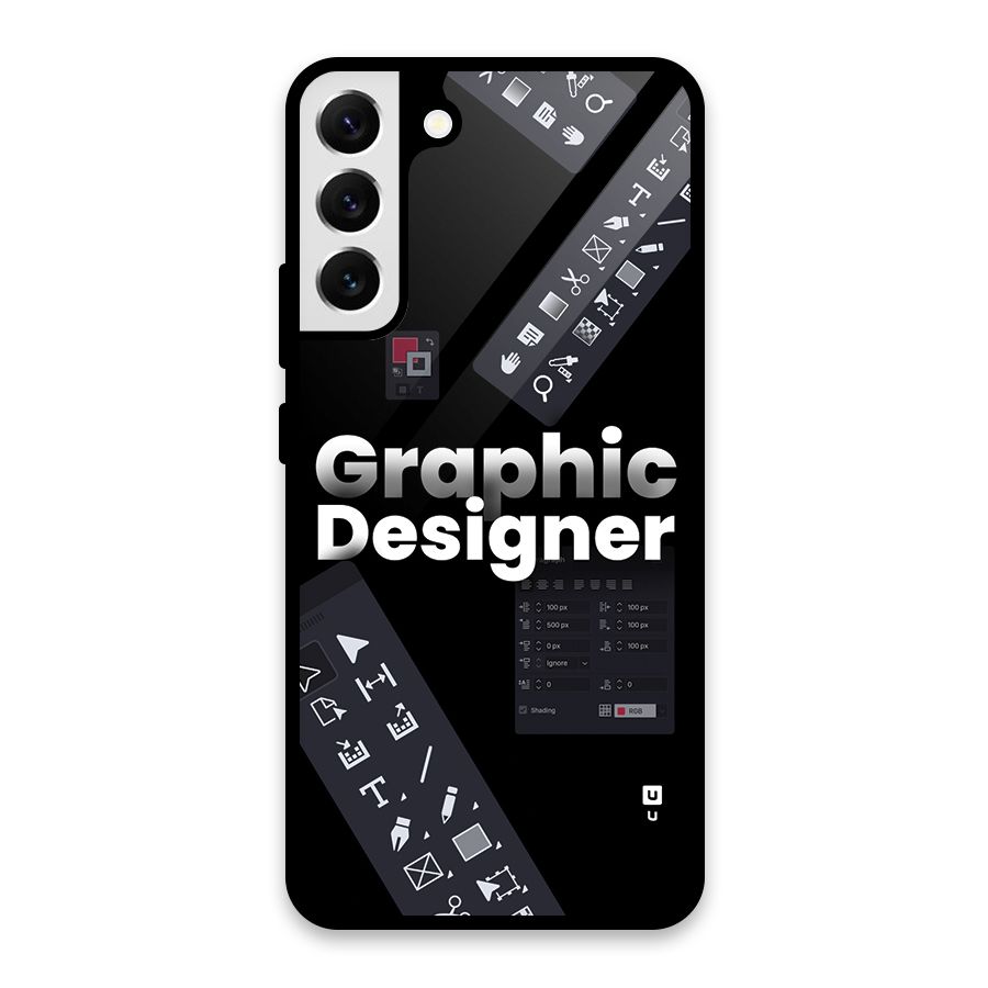 Graphic Designer Tools Glass Back Case for Galaxy S22 Plus 5G