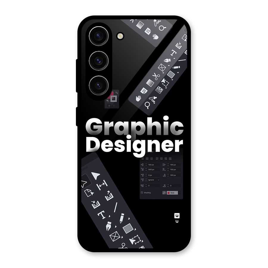Graphic Designer Tools Glass Back Case for Galaxy S23