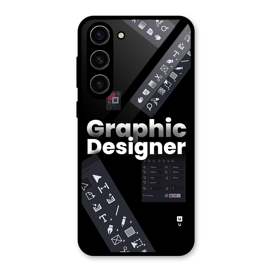 Graphic Designer Tools Glass Back Case for Galaxy S23 Plus