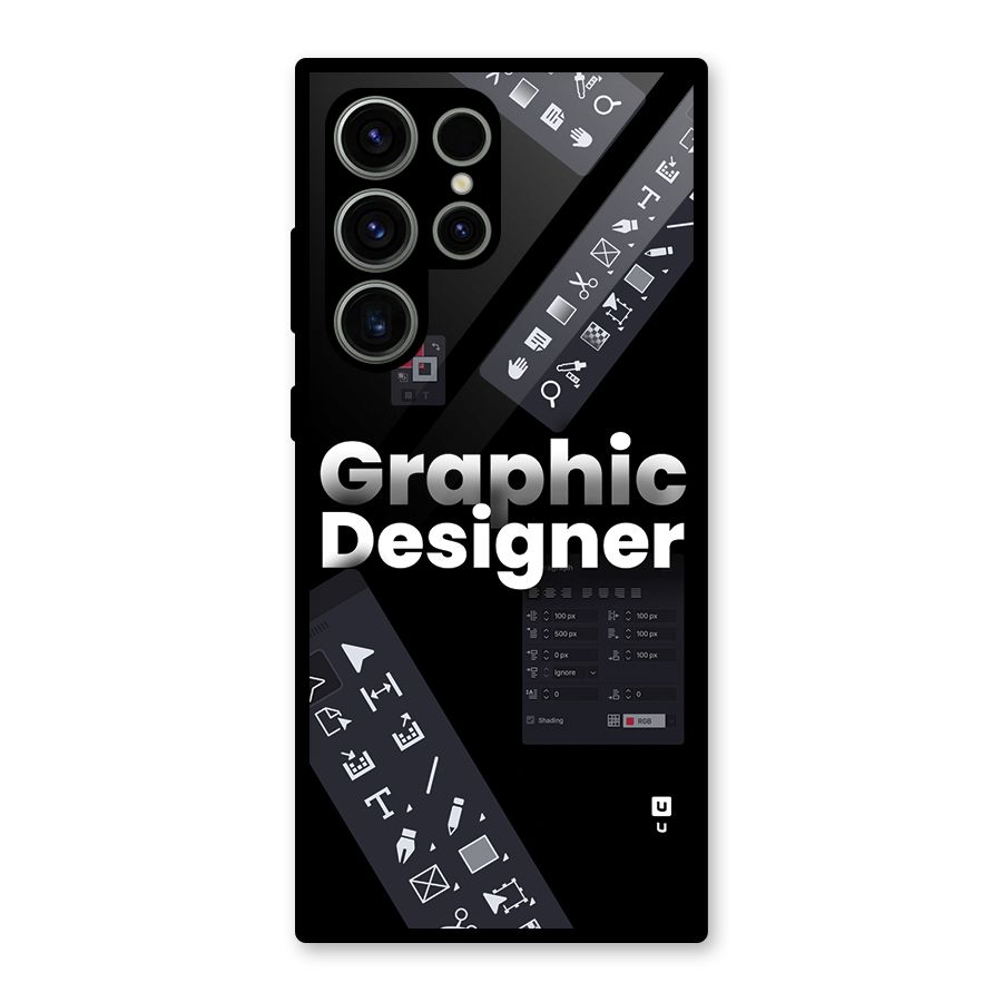Graphic Designer Tools Glass Back Case for Galaxy S23 Ultra