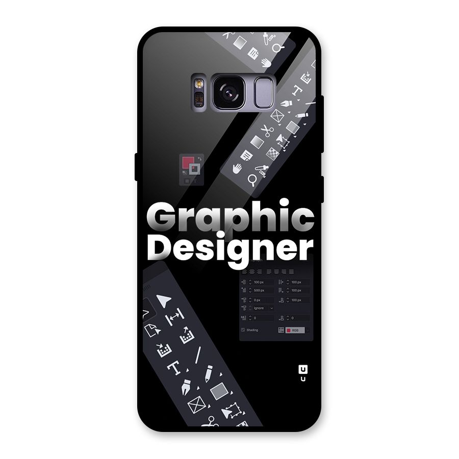 Graphic Designer Tools Glass Back Case for Galaxy S8