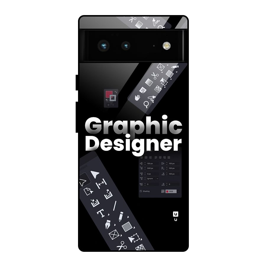 Graphic Designer Tools Glass Back Case for Google Pixel 6