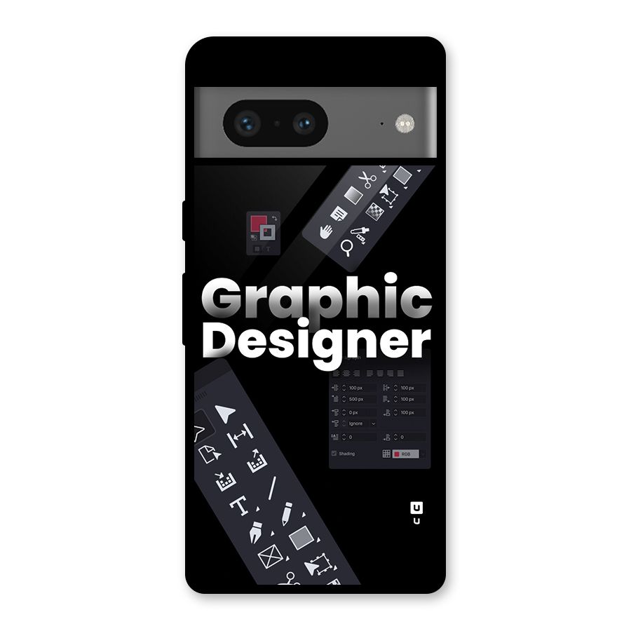 Graphic Designer Tools Glass Back Case for Google Pixel 7