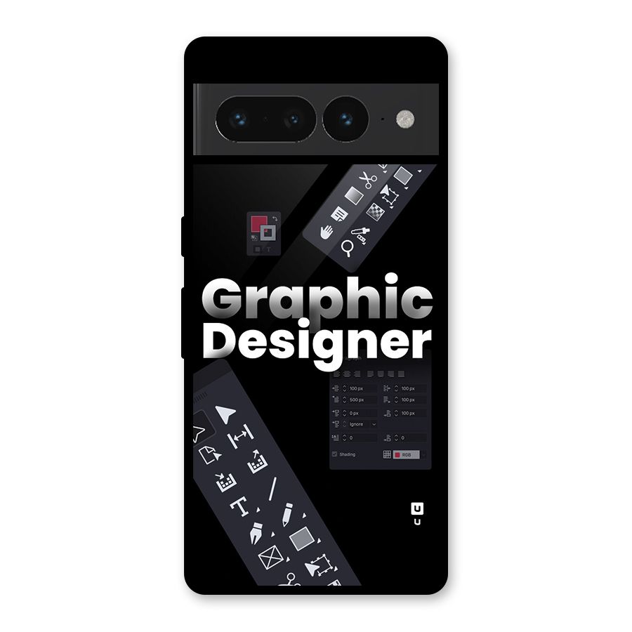 Graphic Designer Tools Glass Back Case for Google Pixel 7 Pro