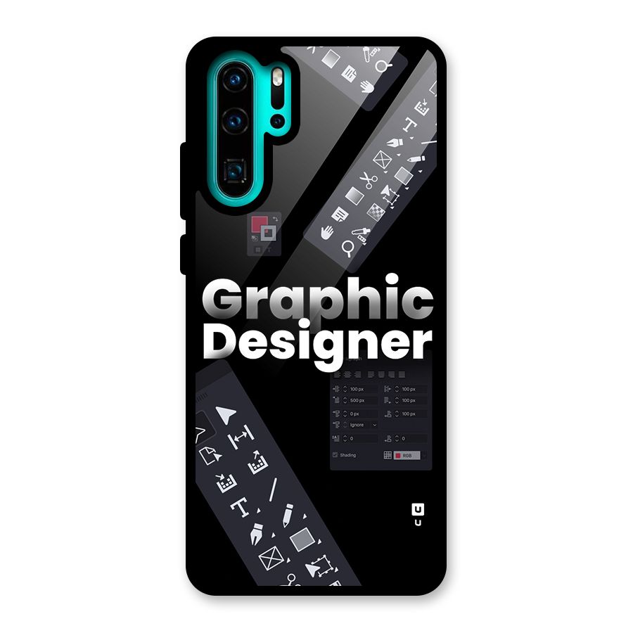 Graphic Designer Tools Glass Back Case for Huawei P30 Pro