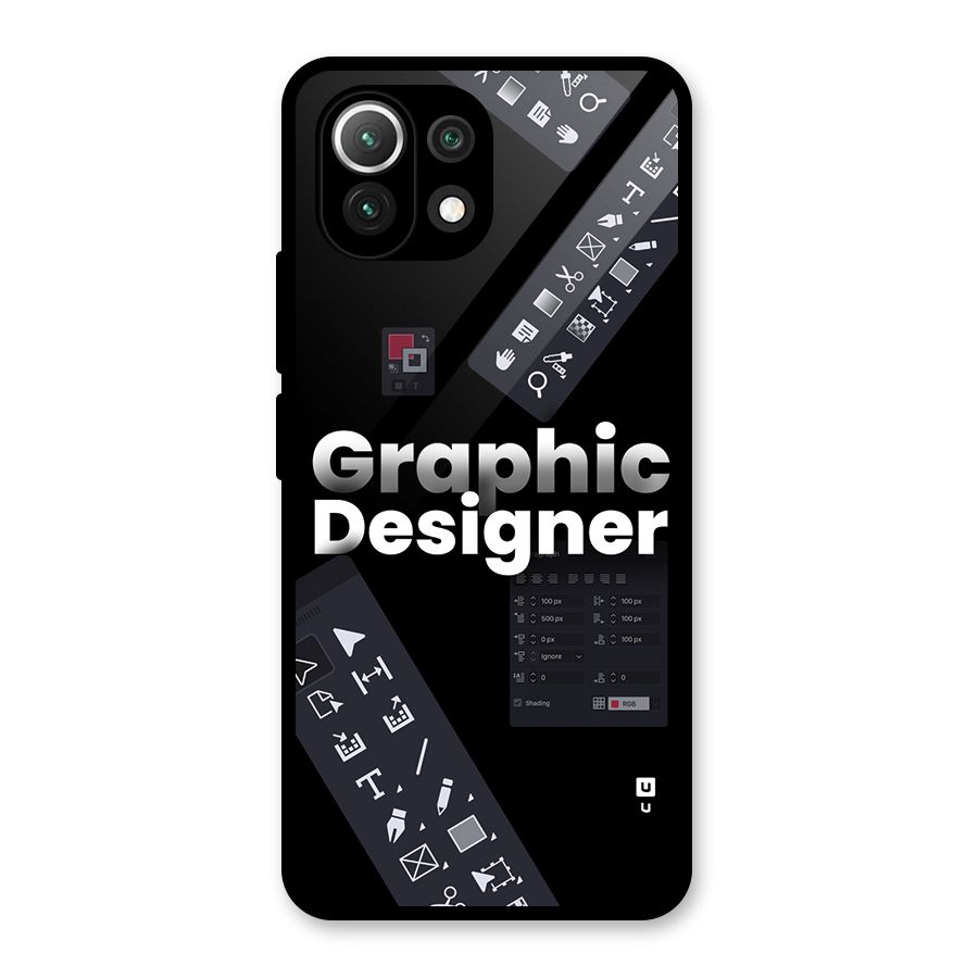 Graphic Designer Tools Glass Back Case for Mi 11 Lite