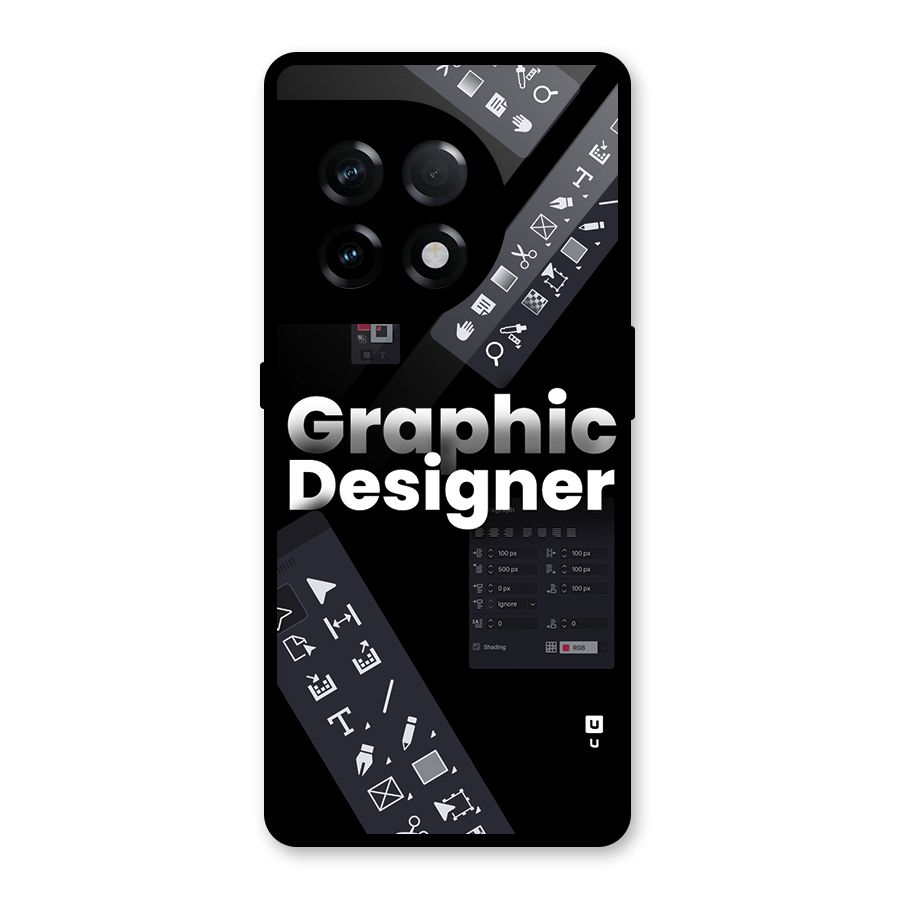 Graphic Designer Tools Glass Back Case for OnePlus 11R