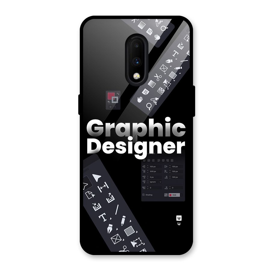 Graphic Designer Tools Glass Back Case for OnePlus 7