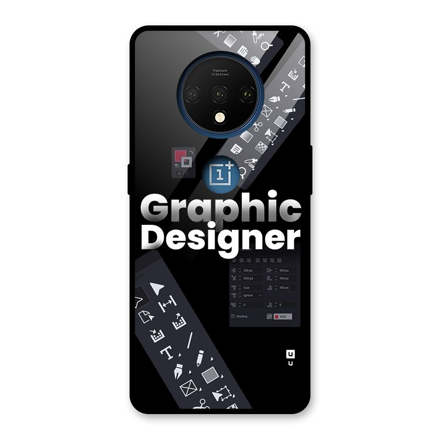 Graphic Designer Tools Glass Back Case for OnePlus 7T