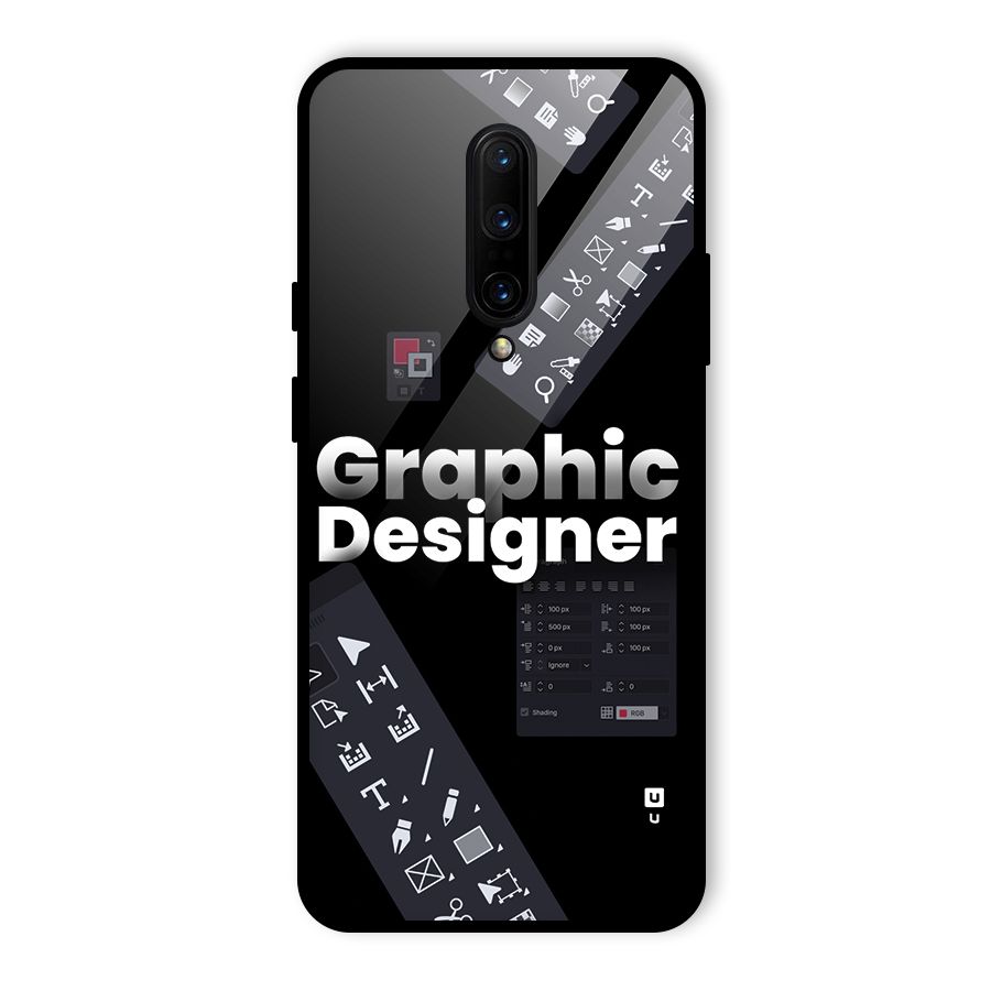 Graphic Designer Tools Glass Back Case for OnePlus 7 Pro