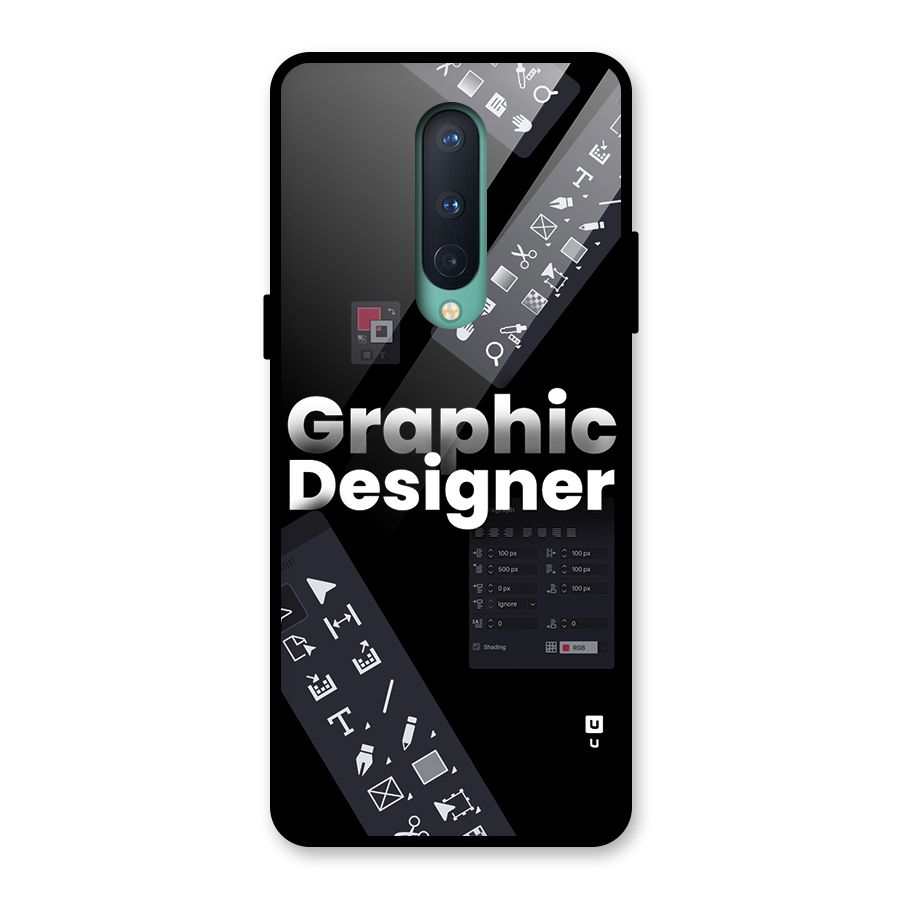 Graphic Designer Tools Glass Back Case for OnePlus 8