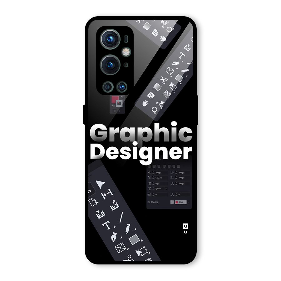 Graphic Designer Tools Glass Back Case for OnePlus 9 Pro