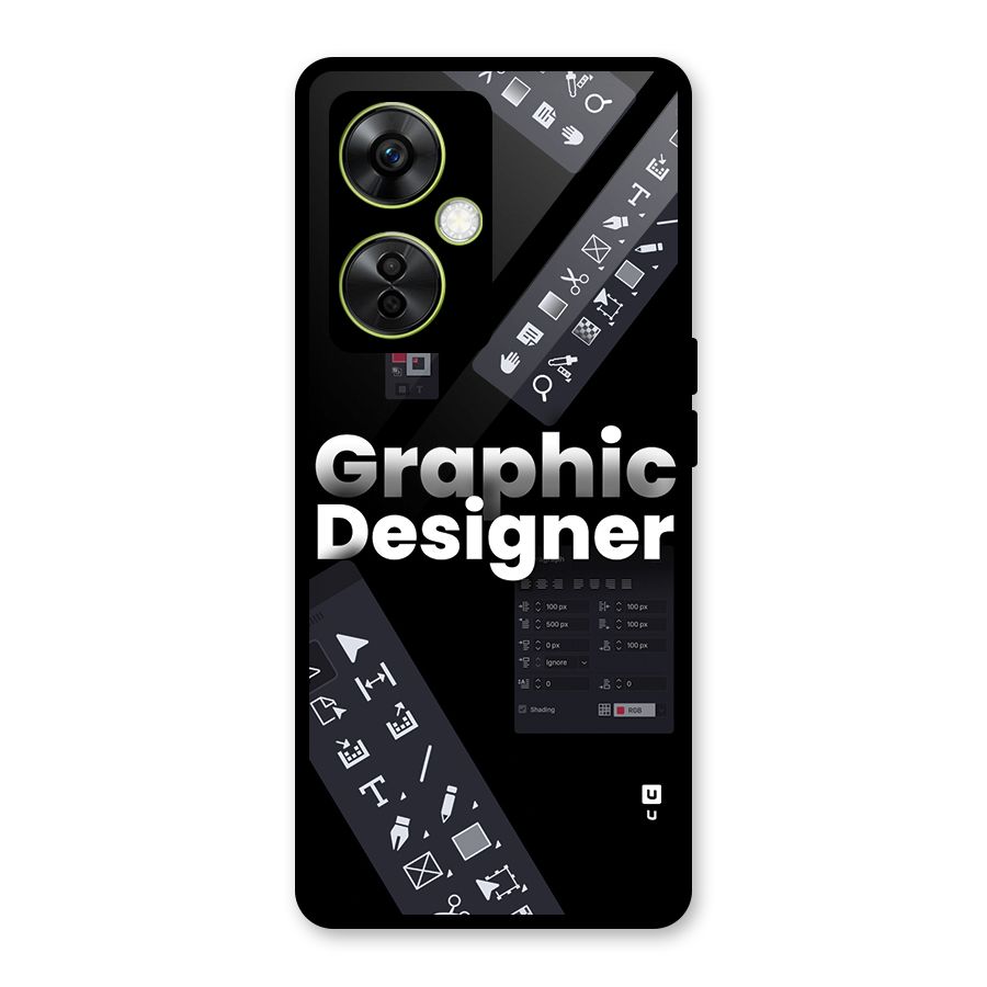 Graphic Designer Tools Glass Back Case for OnePlus Nord CE 3 Lite