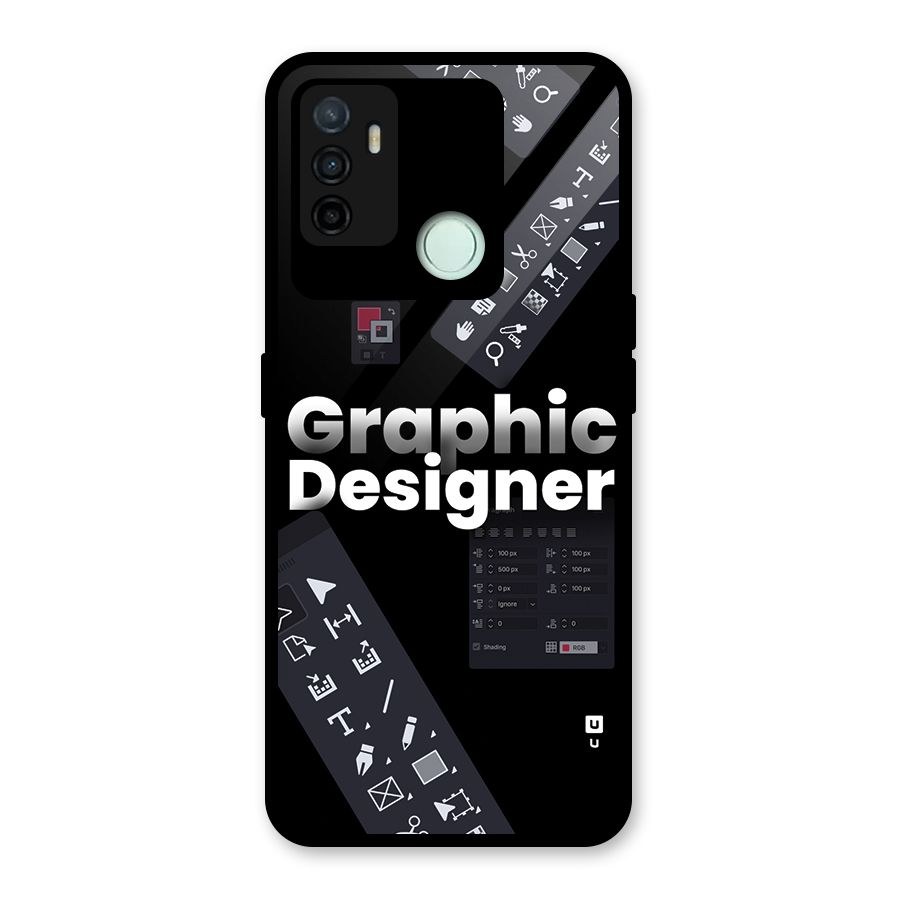 Graphic Designer Tools Glass Back Case for Oppo A53