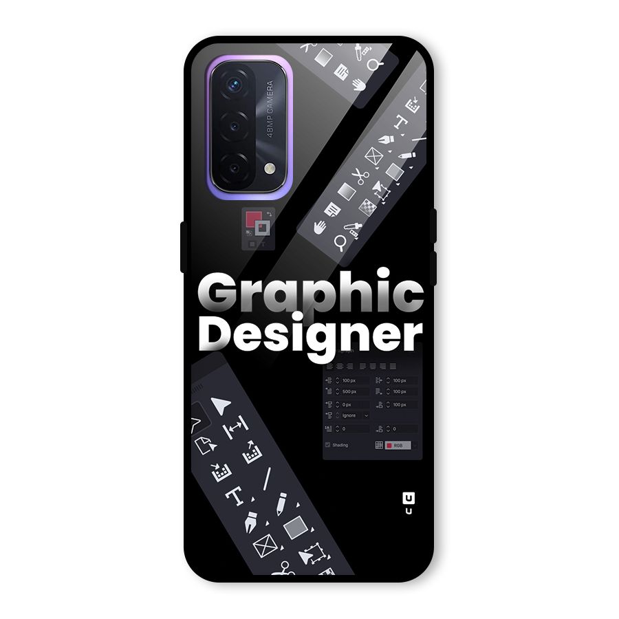 Graphic Designer Tools Glass Back Case for Oppo A74 5G