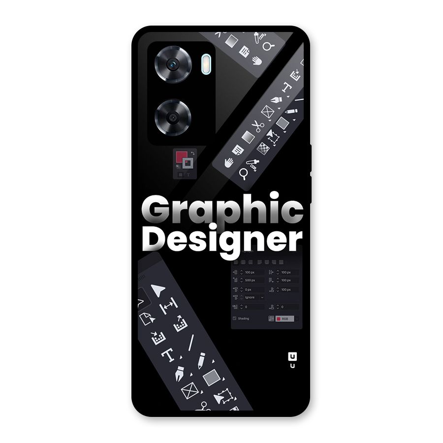 Graphic Designer Tools Glass Back Case for Oppo A77