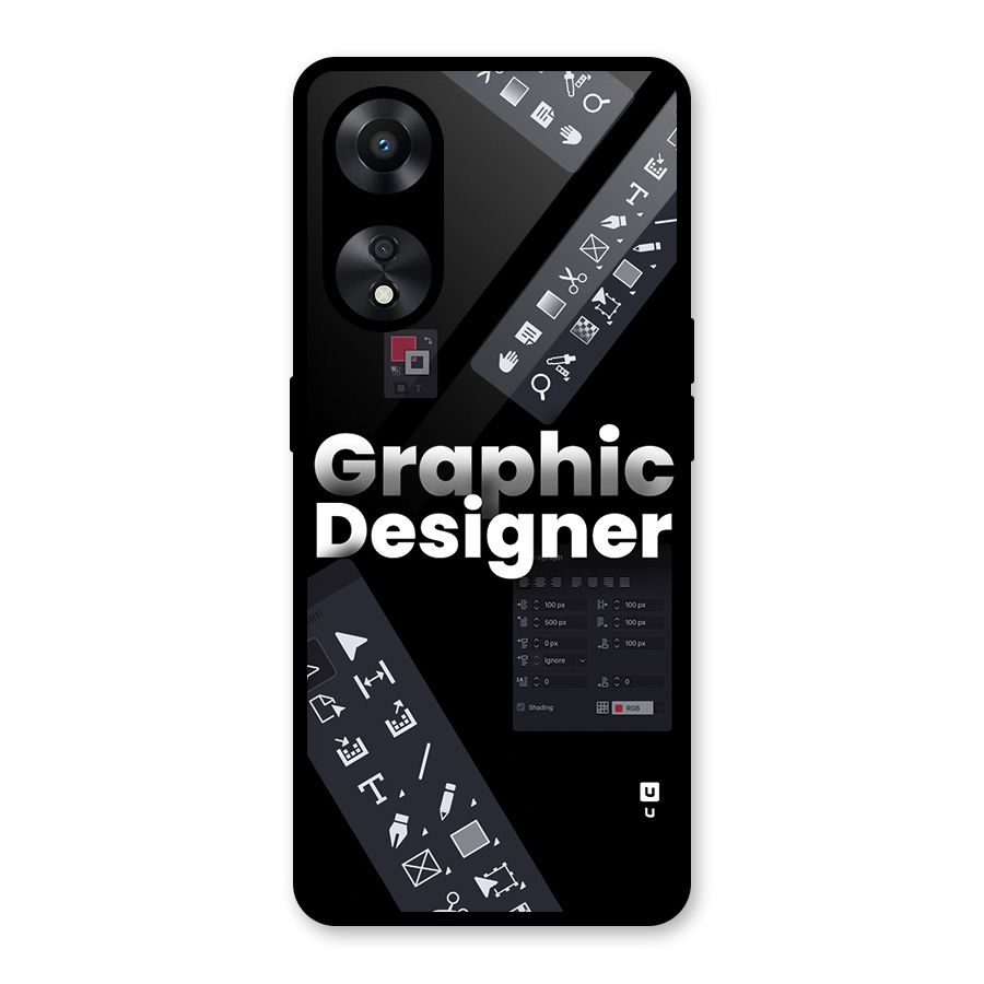 Graphic Designer Tools Glass Back Case for Oppo A78