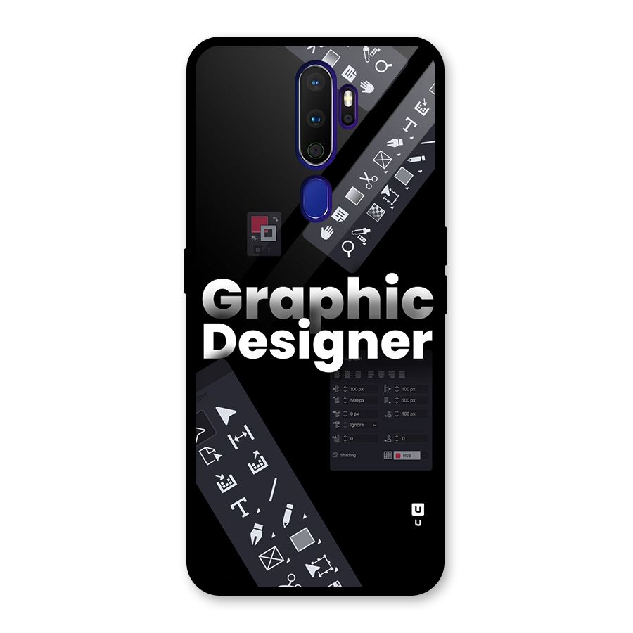 Graphic Designer Tools Glass Back Case for Oppo A9 (2020)