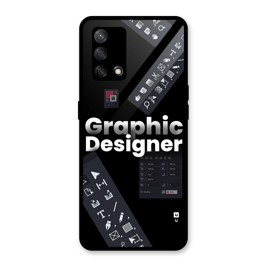 Graphic Designer Tools Glass Back Case for Oppo F19