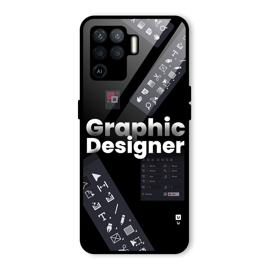 Graphic Designer Tools Glass Back Case for Oppo F19 Pro