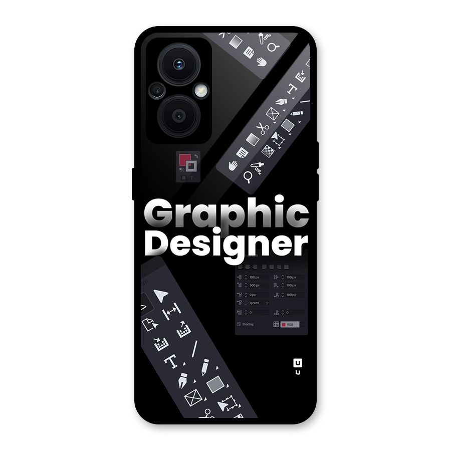Graphic Designer Tools Glass Back Case for Oppo F21s Pro 5G