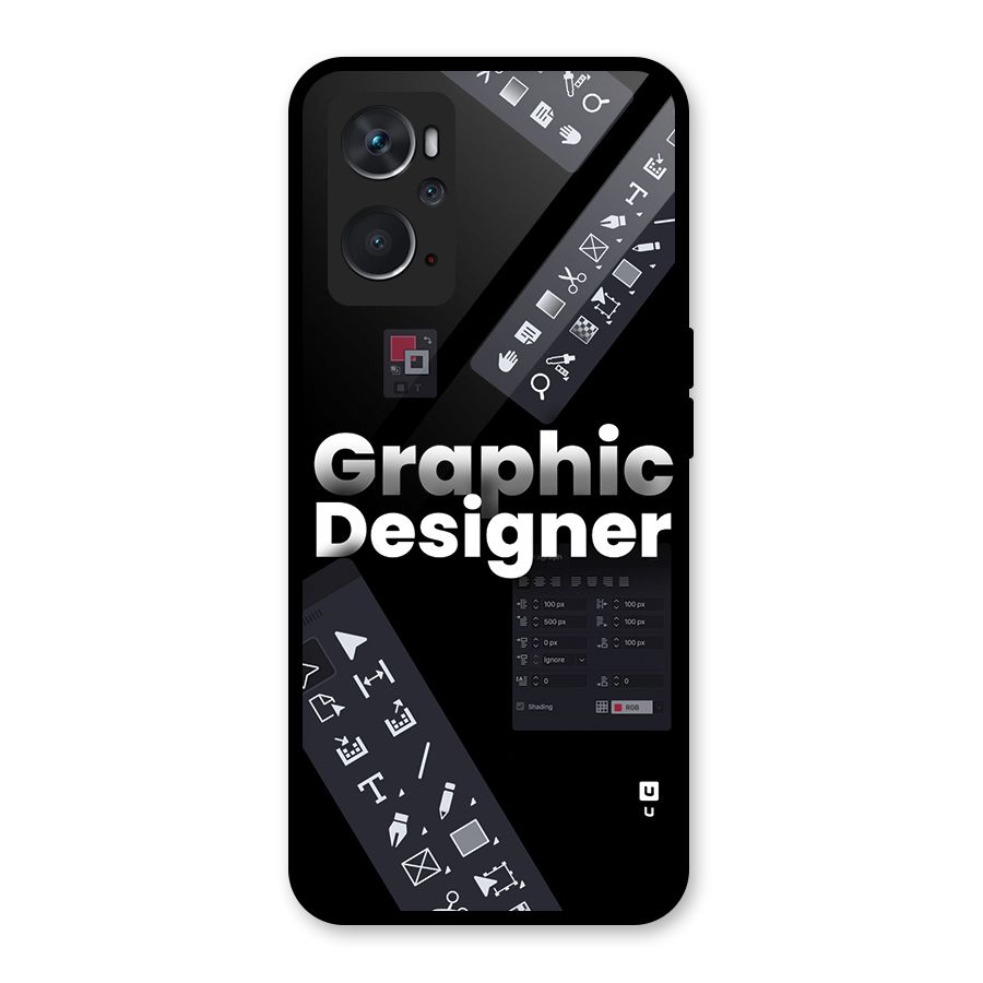 Graphic Designer Tools Glass Back Case for Oppo K10 4G