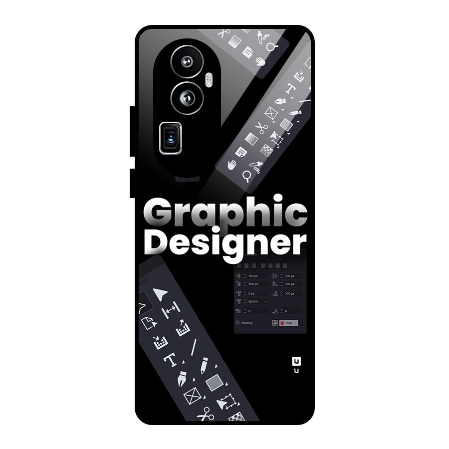 Graphic Designer Tools Glass Back Case for Oppo Reno10 Pro Plus