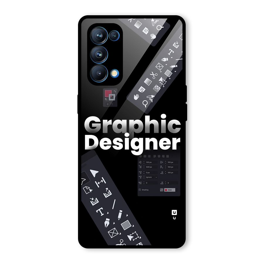 Graphic Designer Tools Glass Back Case for Oppo Reno5 Pro 5G